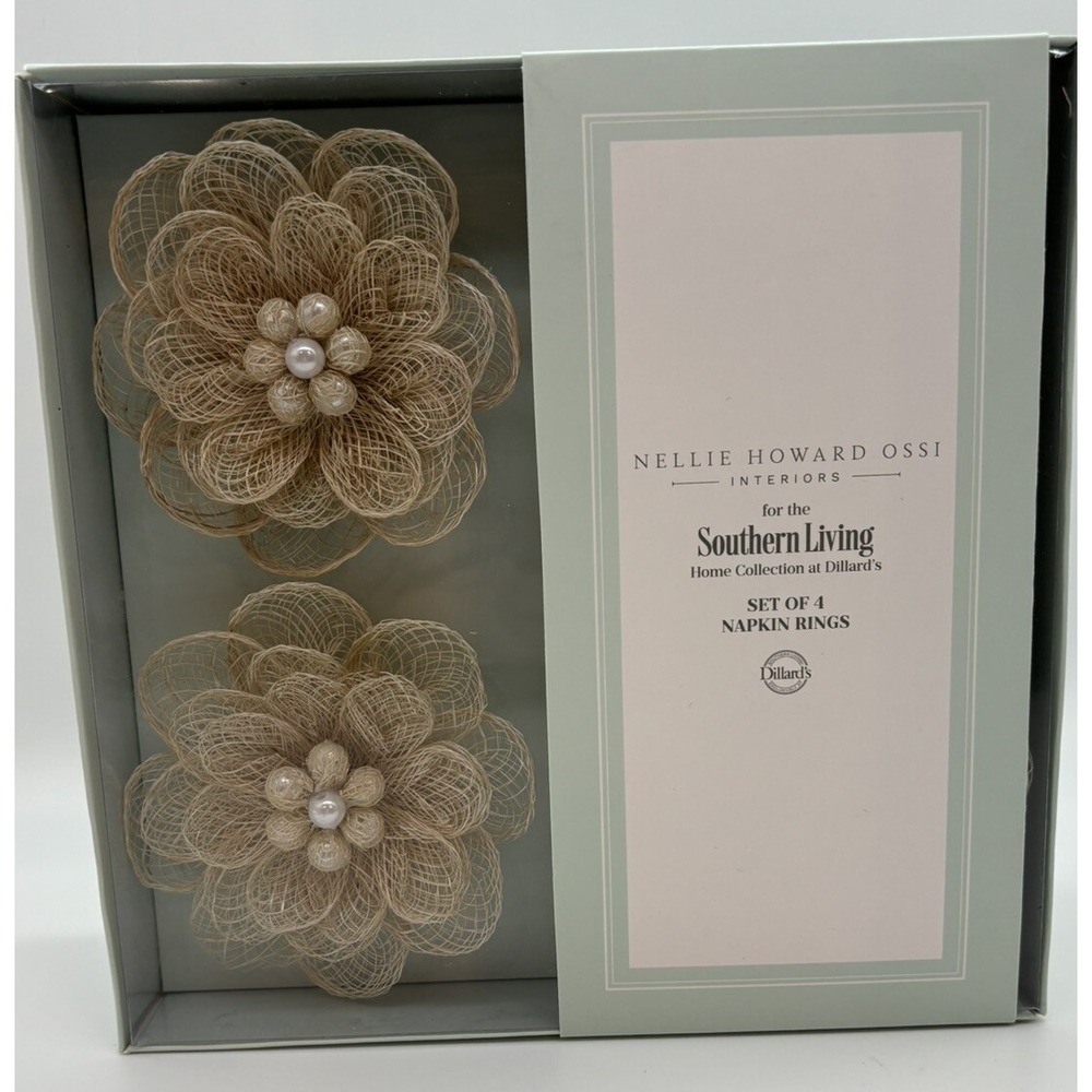 Southern Living Home For Dillards. Nelli Howard Ossi interiors, napkin rings X4